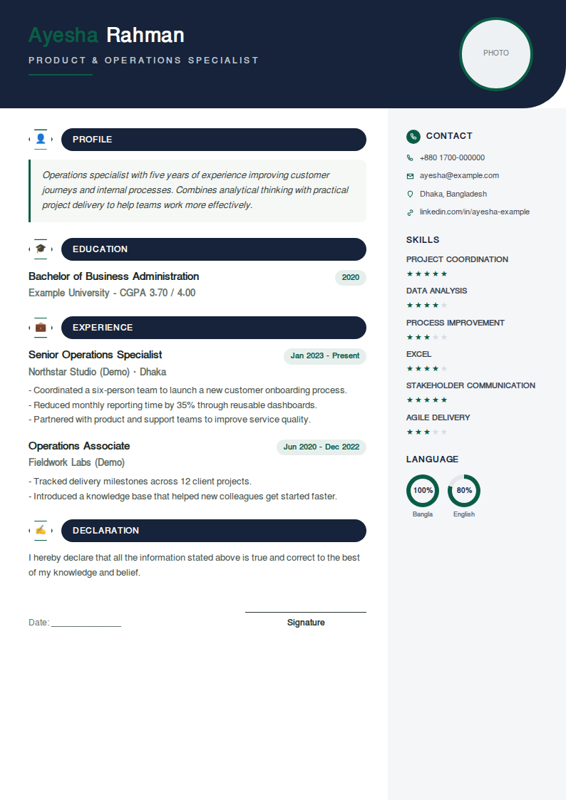 Hexagon Sidebar — Curved header, hexagon badges