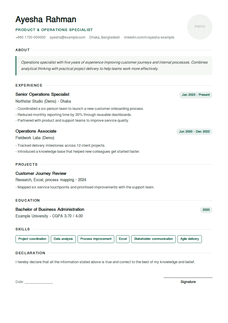 NGO / Development — Impact & project focused