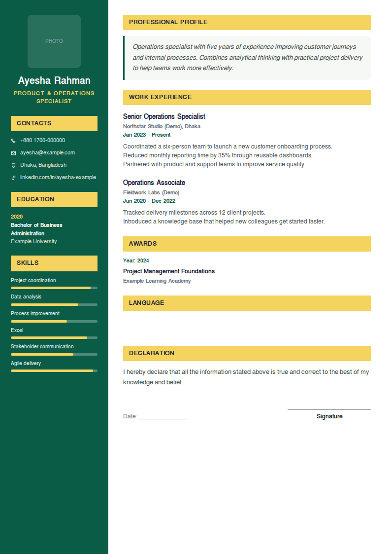 Sidebar Bars — Full-height accent sidebar