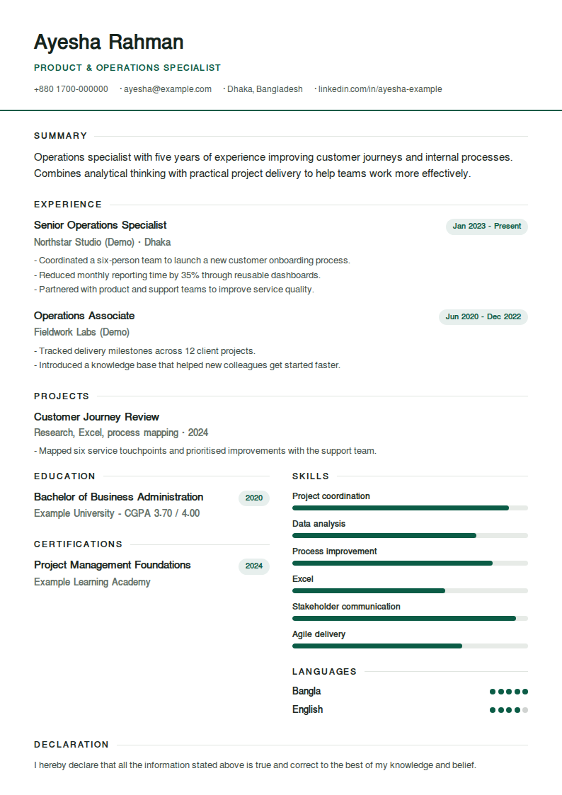 Skill Bars — Horizontal proficiency bars