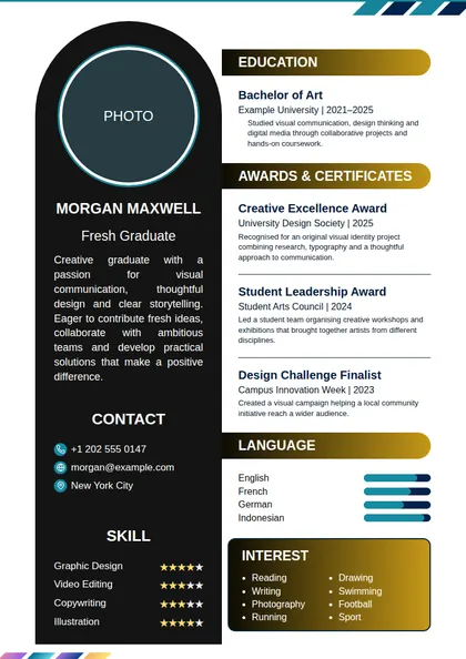 Modern CV template with photo – professional CV design Bangladesh