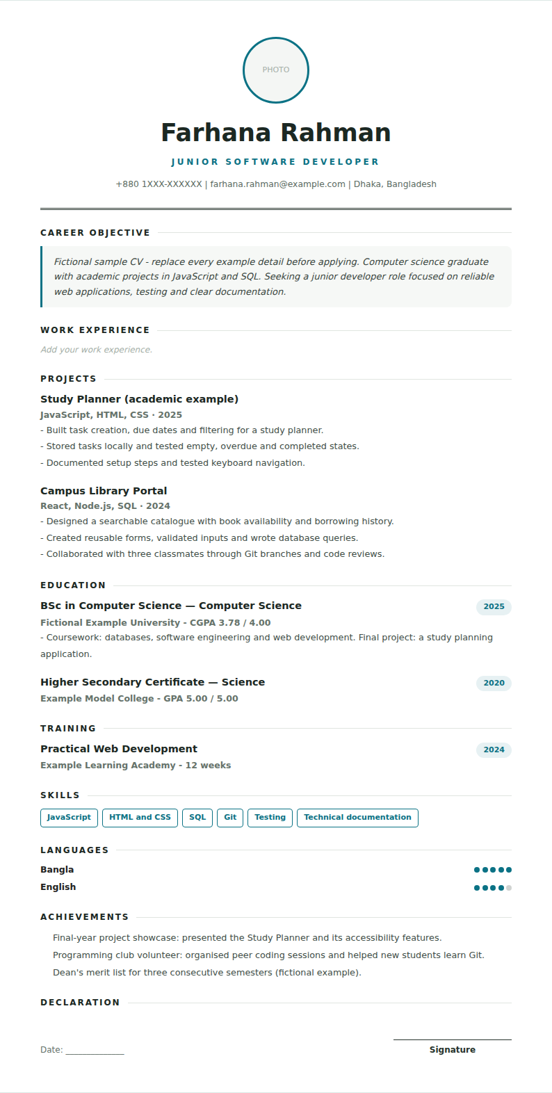 Executive — Junior Software Developer
